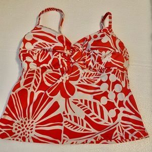 Swimsuit top, one piece, adjustable straps, built in bra, size 14